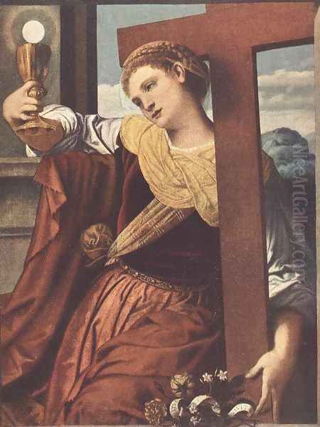 Allegory of Faith 1530s Oil Painting by Alessandro Bonvicino (Moretto da Brescia)