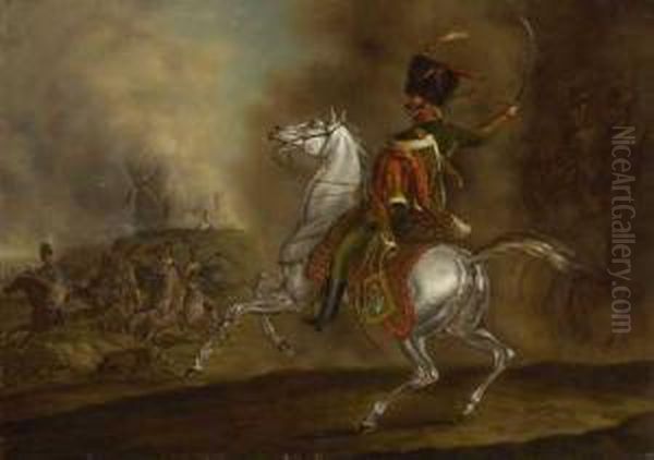 Reitender Jager Der Kaiserlichen Garde Napoleon Bonapartes Oil Painting by Adam Albrecht