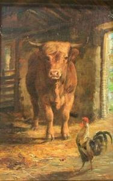 In The Barn Oil Painting by Joseph Denovan Adam