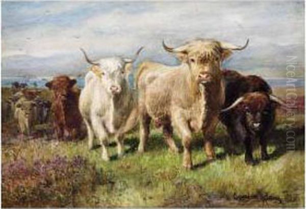 The Island Herd Oil Painting by Joseph Denovan Adam