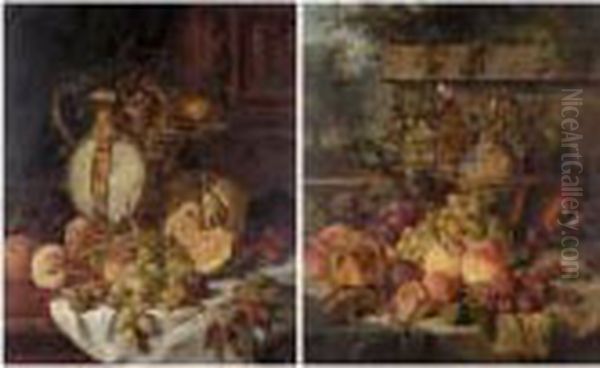 Still Lives With Fruit Oil Painting by Joseph Denovan Adam