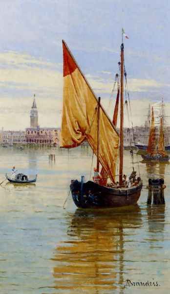 Barca Da Pesca, Venezia Oil Painting by Antonietta Brandeis