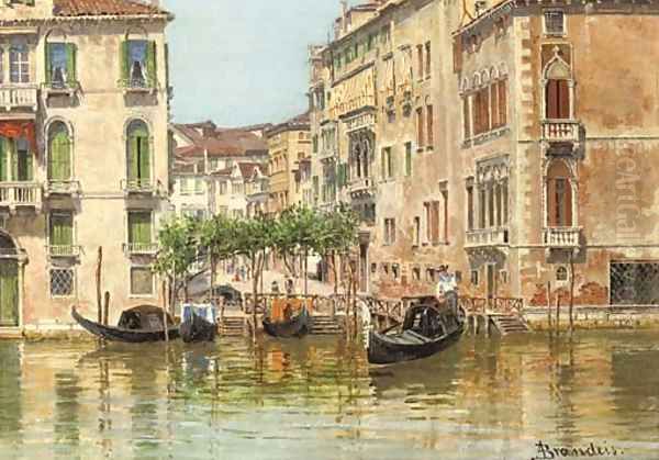 Traghetto Maria del Giglio a view of Venice Oil Painting by Antonietta Brandeis