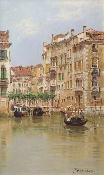 A view on a canal in Venice Oil Painting by Antonietta Brandeis