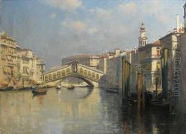 On The Grand Canal, Venice Oil Painting by Patrick William Adam