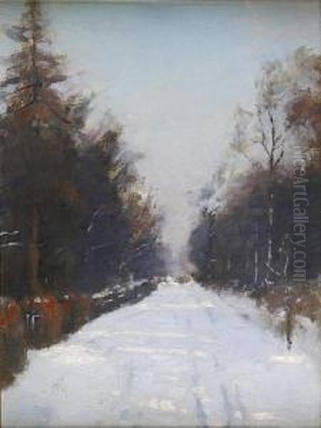 Winter Roslyn Oil Painting by Patrick William Adam