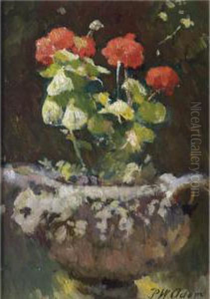 The Geraniums Oil Painting by Patrick William Adam