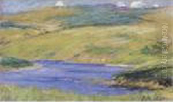 The Reservoir At Nunraw Oil Painting by Patrick William Adam