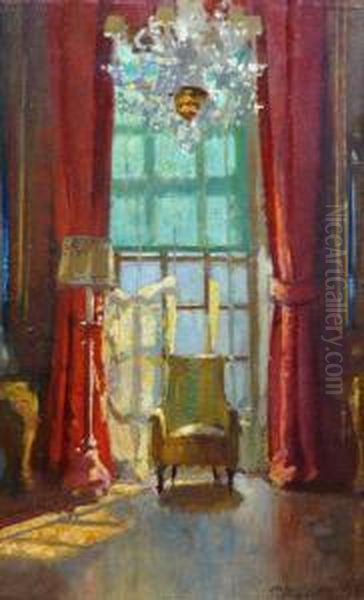 The Red Curtain Oil Painting by Patrick William Adam