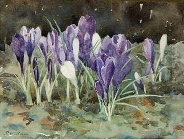 Crocuses Oil Painting by Patrick William Adam