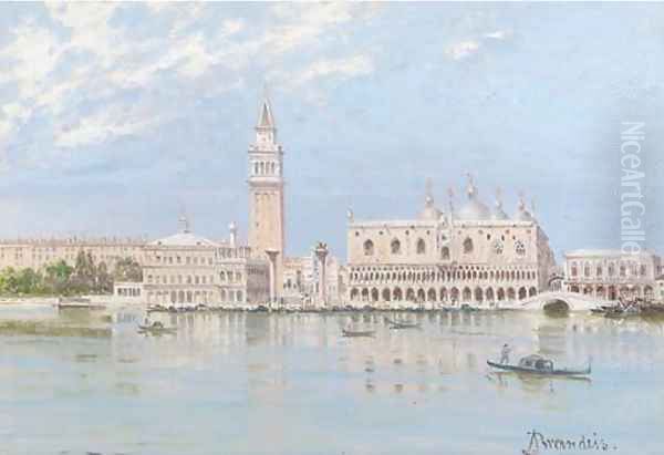 The Piazza San Marco and the Doge's Palace, Venice Oil Painting by Antonietta Brandeis