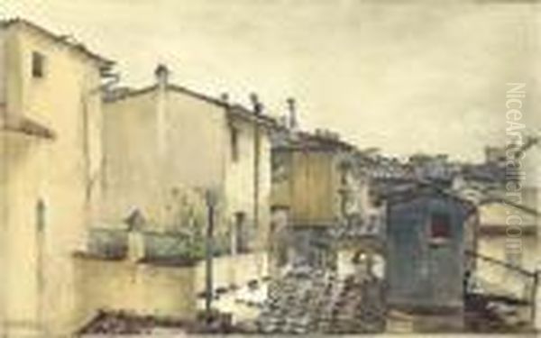 Roofs, Florence Oil Painting by Patrick William Adam