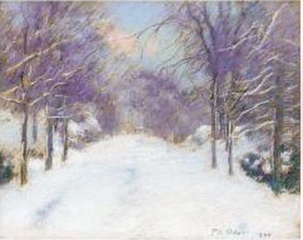 Winter Oil Painting by Patrick William Adam