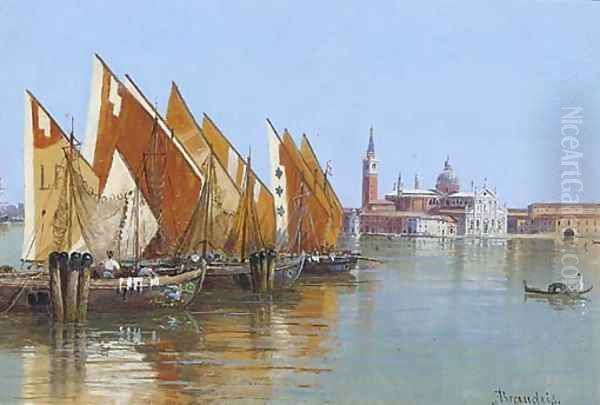 Barche da pesca, Venezia Oil Painting by Antonietta Brandeis