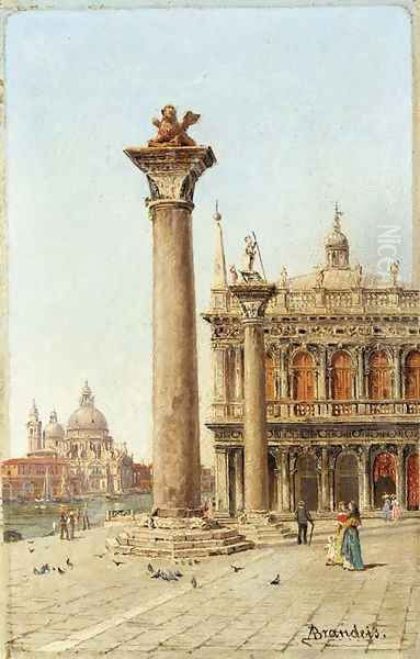 Entrance to the Grand Canal from the Piazzetta Oil Painting by Antonietta Brandeis