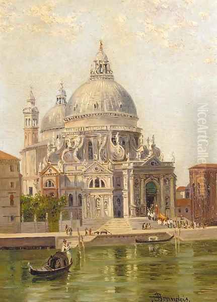 Santa Maria della Salute, Venice Oil Painting by Antonietta Brandeis