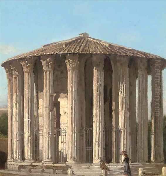 Tempio di Vesta, Roma Oil Painting by Antonietta Brandeis