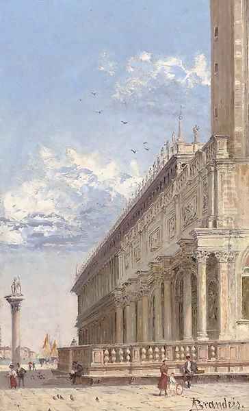 The Loggia di Sansovino, Piazza San Marco Oil Painting by Antonietta Brandeis