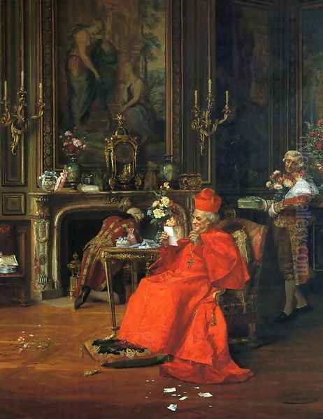 The Cardinal's Birthday Oil Painting by Francois Brunery