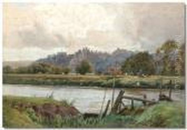 The Thames At Windsor Oil Painting by Charles James Adams