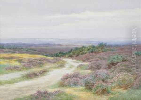 On The Fringe Of The Moor Oil Painting by Charles James Adams