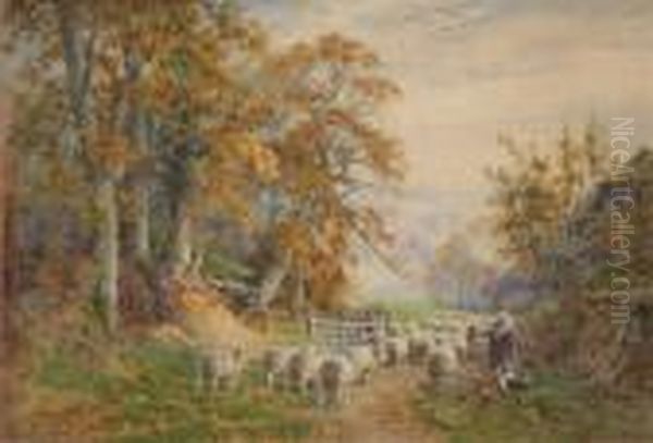 Going To Pasture Oil Painting by Charles James Adams