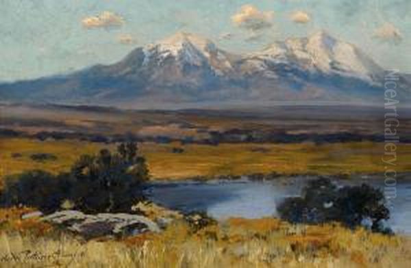 Spanish Peaks, Colorado Oil Painting by Charles Partridge Adams