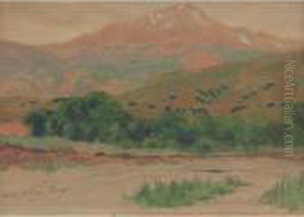 Watercolor Oil Painting by Charles Partridge Adams