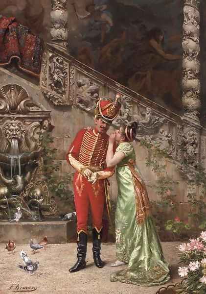 Confidences Oil Painting by Francois Brunery