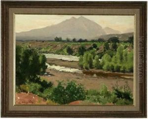 Mt. Princeton, Collegiate Range, Colo. Oil Painting by Charles Partridge Adams