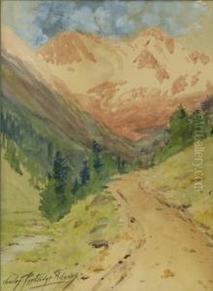 Arapahoe Peak In Autumn. Oil Painting by Charles Partridge Adams