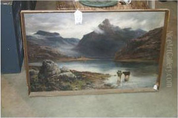 A Highland Landscape Scene Oil Painting by Douglas Adams