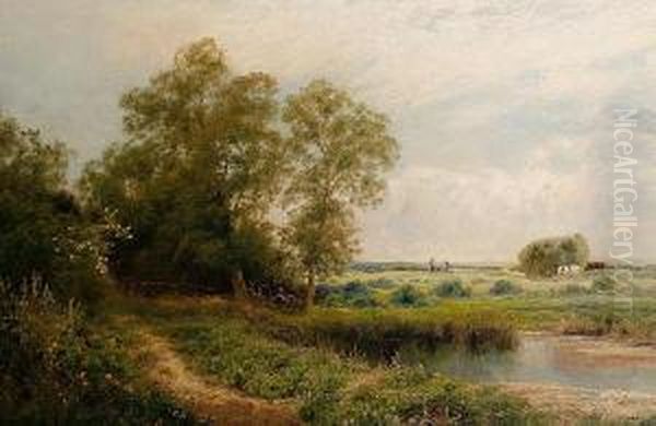 The Hayfield Oil Painting by John Clayton Adams