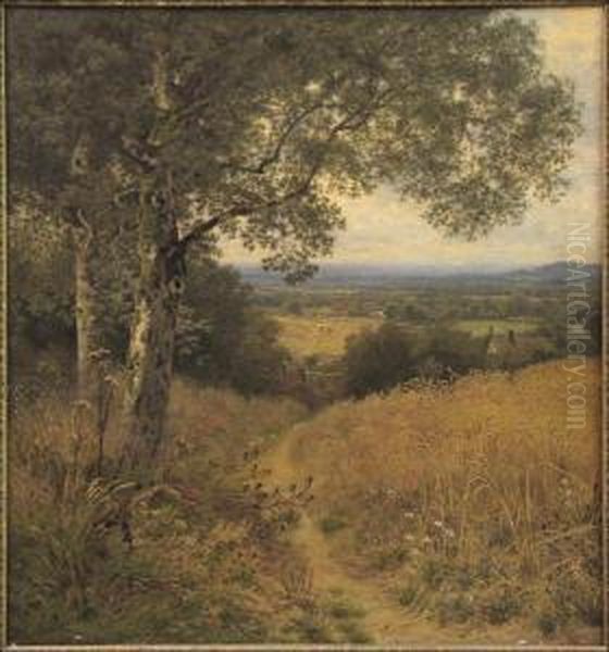 Country Path Oil Painting by John Clayton Adams