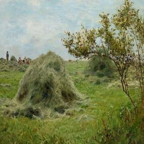 In The Meadow Oil Painting by John Clayton Adams