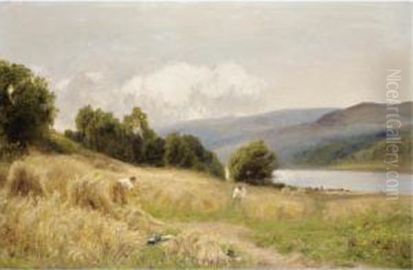 Near Llangollen, North Wales Oil Painting by John Clayton Adams