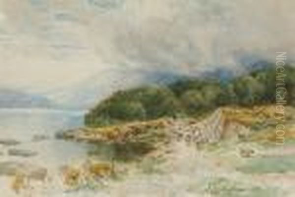 Herding Sheep Oil Painting by John Clayton Adams