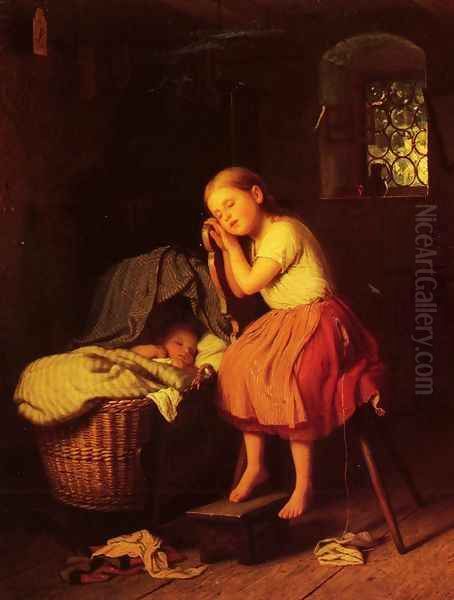 Mittagsruhe (Siesta) Oil Painting by Meyer Georg von Bremen