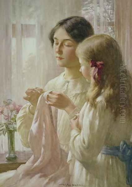 The Lesson Oil Painting by William Kay Blacklock