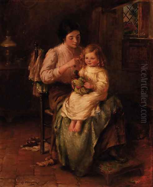 Preparing for bed Oil Painting by William Kay Blacklock