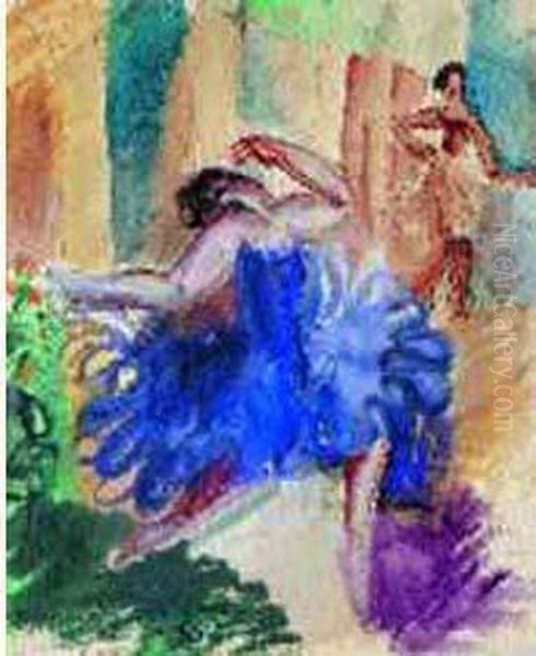 Deux Danseuses Oil Painting by Jean Alfred Adler