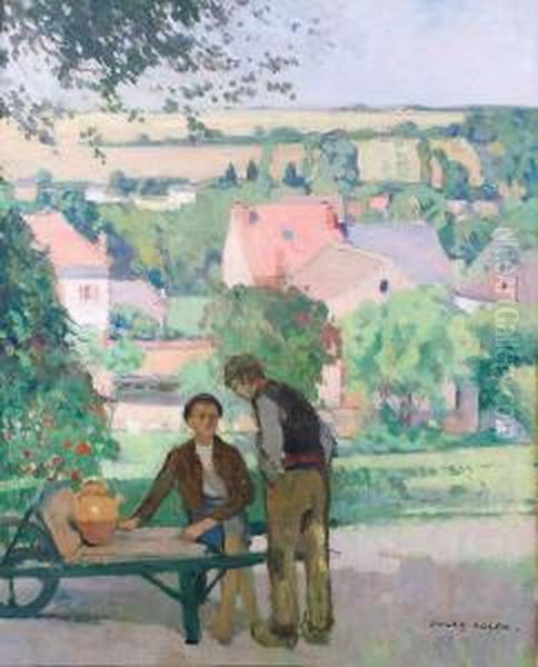 Conversation Dans Le Jardin Oil Painting by Jules Adler