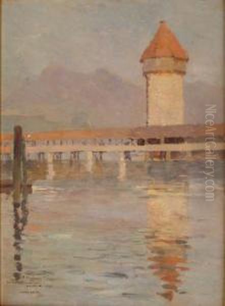 Le Lac De Lucerne Oil Painting by Jules Adler