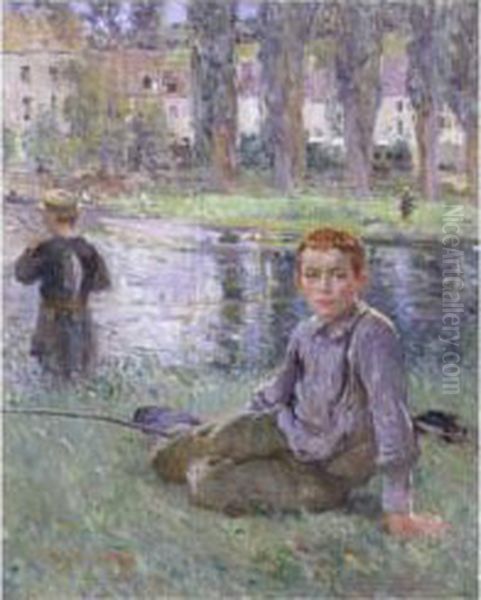 The Young Fisherman Oil Painting by Jules Adler