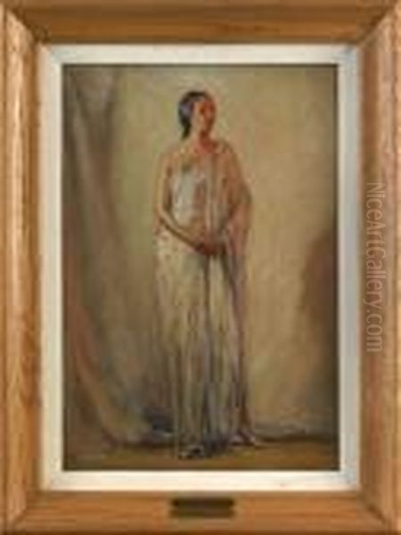 Portrait Of Miss Ruth Mayerson Oil Painting by Albert Jean Adolphe