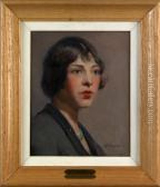 Portrait Of A Woman Oil Painting by Albert Jean Adolphe