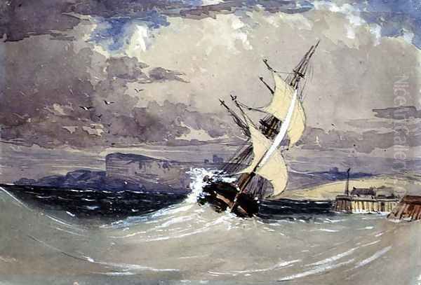 Heavy Weather Oil Painting by Henry Bright