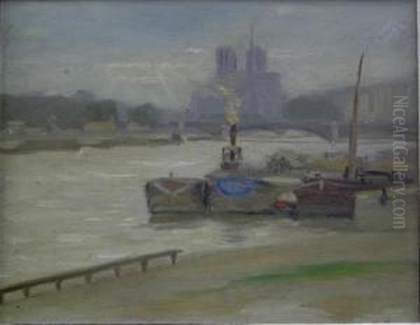 The Cathedral, Paris Oil Painting by Albert Jean Adolphe