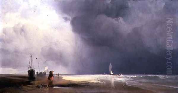 North Beach, Great Yarmouth Oil Painting by Henry Bright