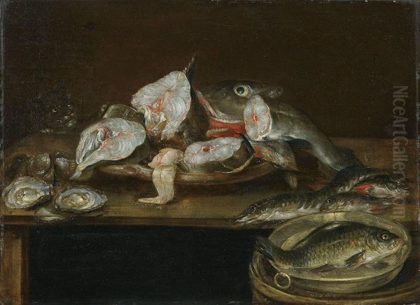 Fischstillleben Oil Painting by Alexander Adriaenssen